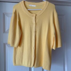 NWOT Oak + Fort Quarter Length Sleeve Button Front Cardigan